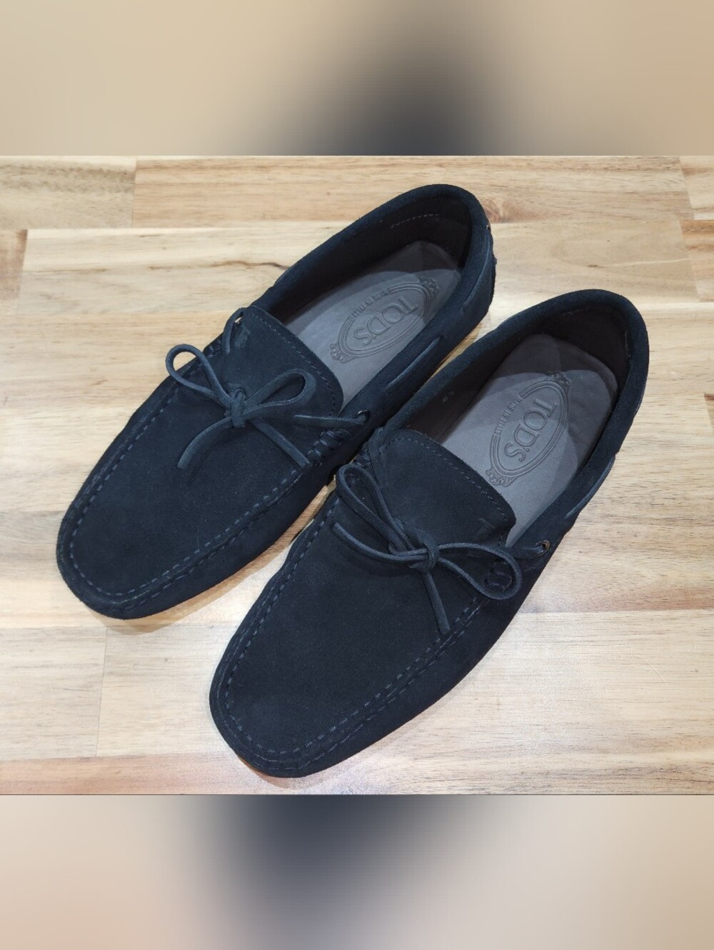TOD’S Black Suede Driving Loafers / Gommino Moccasins Made in Italy